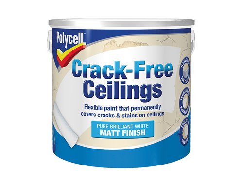 PLCCFCSM25L Polycell Crack-Free Ceilings Smooth Matt 2.5 litre