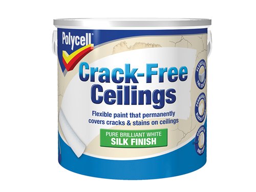 PLCCFCSS25L Polycell Crack-Free Ceilings Smooth Silk 2.5 litre