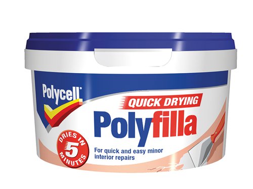 PLCQDP500G Polycell Multipurpose Quick Drying Polyfilla Tub 500g