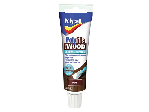 Polycell Polyfilla For Wood General Repairs Tube Dark 75g