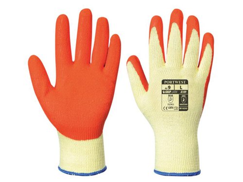 PWT A109 Yellow/Orange Grip Gloves - L (Size 9)