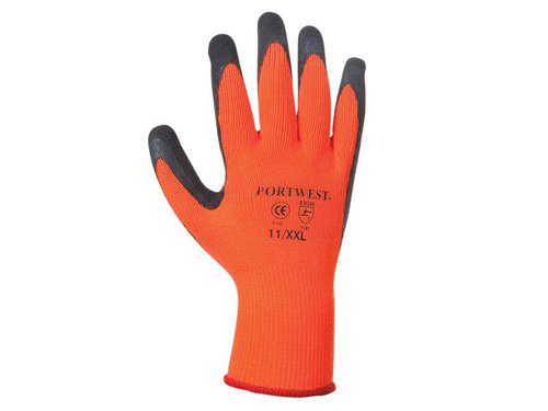 PWT A140 Orange/Black Thermal Grip Gloves - L (Size 9)
