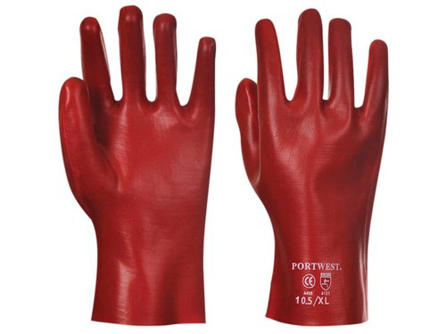 PWT A427 Red PVC Gauntlets 27cm - XL (Size 10)