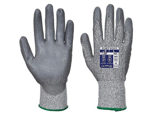 PWT A622 MR Cut PU Palm Gloves Grey - XL (Size 10)