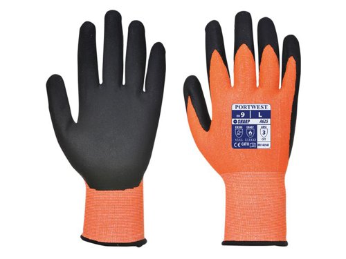 PWT A625 Orange/Black Cut Resistant Gloves - L (Size 9)