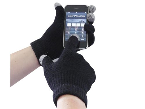 PWT GL16 Touchscreen Knit Gloves Black - L/XL