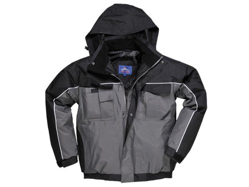 PWT S561 Bomber Jacket Black/Grey - XL (46-48in)