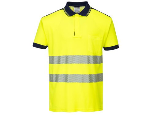 PWT T180 PW3 Hi-Vis Yellow Polo Shirt - XL (46-48in)