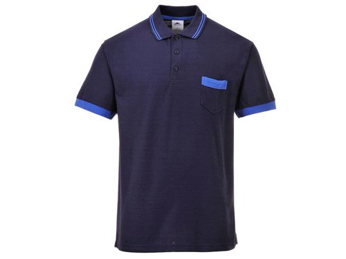 PWT TX20 Texo Contrast Polo Shirt Navy/Blue - L (42-44in)
