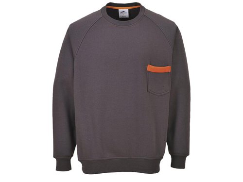 PWT TX23 Texo Contrast Sweater Grey/Orange - L (42-44in)