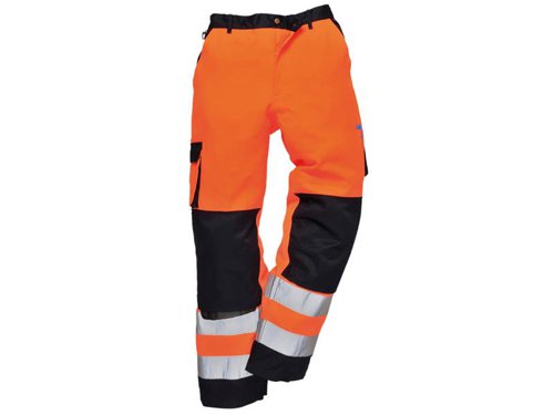 PWT TX51 Hi-Vis Orange/Navy Lyon Trousers - L (Waist 36-38in)