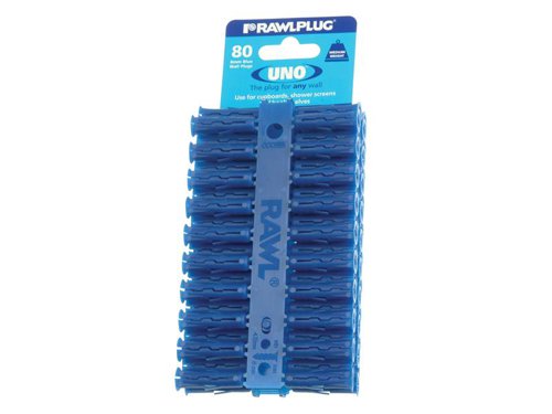 Rawlplug Blue UNO® Plugs 8 x 32mm (Card 80)