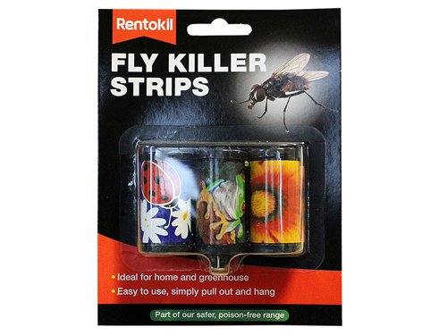 RKLFF105 Rentokil Fly Killer Strips Pack of 3