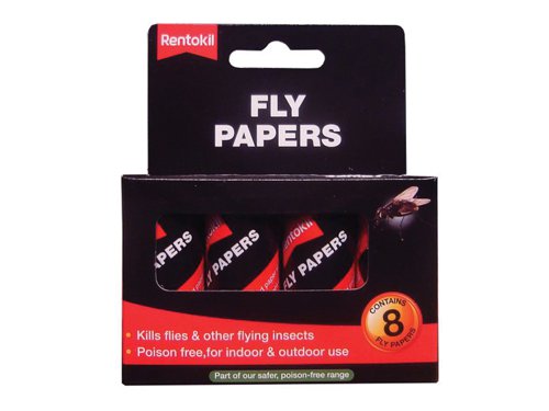 RKLFF89 Rentokil Fly Papers (Pack 8)