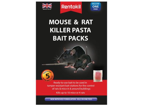 RKLFMR51 Rentokil Mouse & Rat Killer Pasta Bait (Sachets 5)