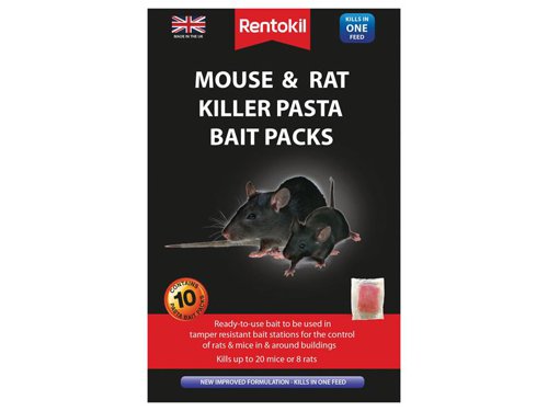 RKLFMR52 Rentokil Mouse & Rat Killer Pasta Bait (Sachets 10)