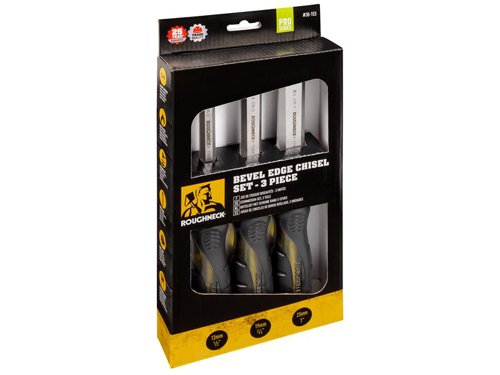 ROU30153 Roughneck Professional Bevel Edge Chisel Set, 3 Piece