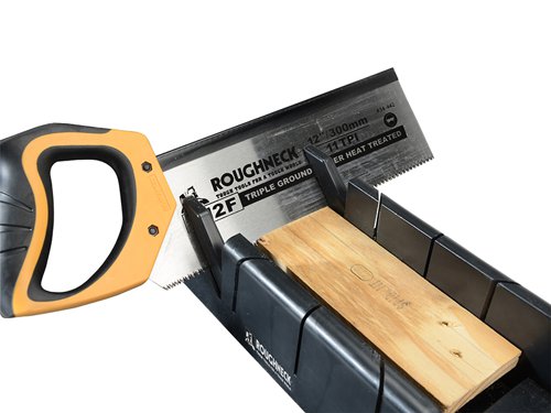 ROU34490 Roughneck Mitre Box & Hardpoint Tenon Saw Set 300mm (12in)