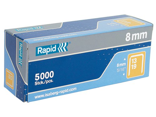 RPD138 Rapid 13/8 8mm Galvanised Staples (Box 5000)
