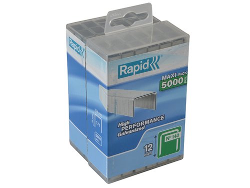 Rapid 140/12 12mm Galvanised Staples (Poly Pack 5000)