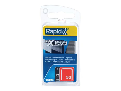 RPD 53/12B 12mm Stainless Steel Fine Wire Staples (Box 1080)