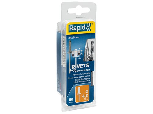 RPD5000385 Rapid High Performance Rivets 4 x 14mm Blister of 50