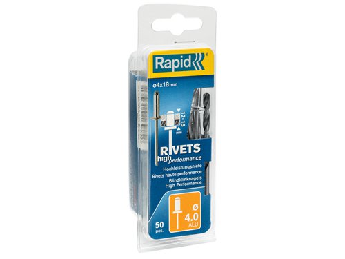 RPD5000386 Rapid High Performance Rivets 4 x 18mm Blister of 50