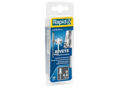 RPD5000387 Rapid High Performance Rivets 4.8 x 10mm Blister of 50