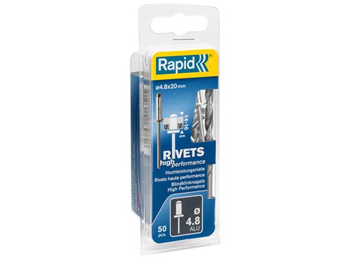 RPD5000391 Rapid High Performance Rivets 4.8 x 20mm Blister of 50