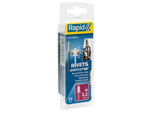 RPD5000399 Rapid Waterproof Rivets 3.2 x 8mm Blister of 50