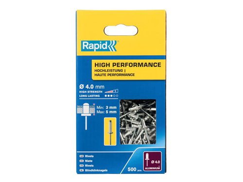 Rapid High Performance Rivets 4 x 8mm (Box 500)