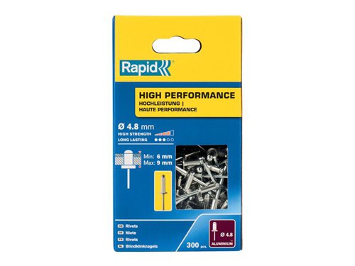 Rapid High Performance Rivets 4.8 x 12mm (Box 300)
