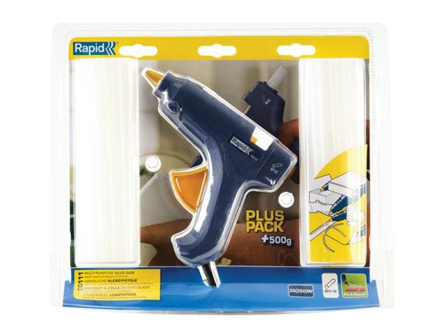 Rapid EG111 Multi Purpose Glue Gun & 500g 12mm Glue Sticks 250W 240V