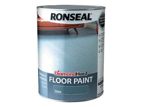 Ronseal Diamond Hard Floor Paint Satin Slate 5 litre
