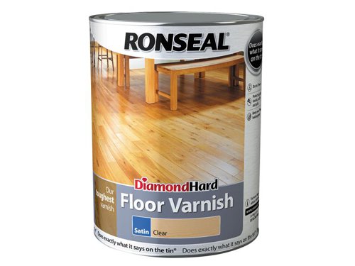 Ronseal Diamond Hard Floor Varnish Satin 5 litre