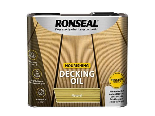 Ronseal Decking Oil Natural Clear 2.5 litre