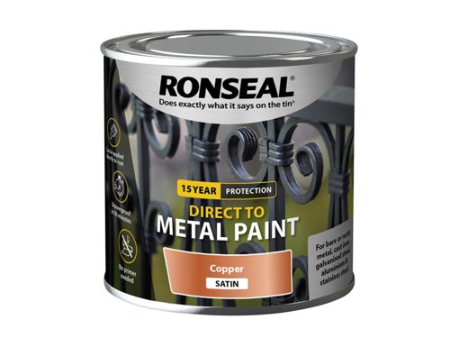 Ronseal Direct to Metal Paint Copper Satin 250ml