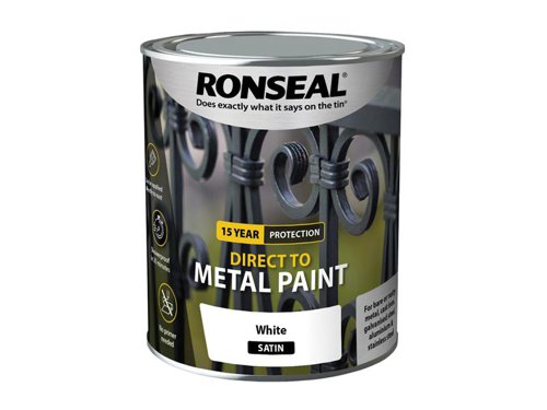 Ronseal Direct to Metal Paint White Satin 750ml