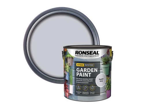 RSLGPPG25L Ronseal Garden Paint Pewter Grey 2.5 litre
