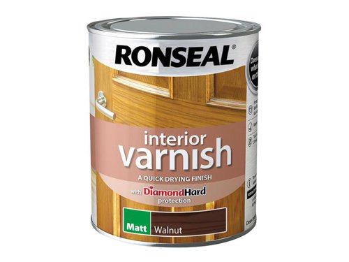 RSLIVMW750 Ronseal Interior Varnish Quick Dry Matt Walnut 750ml