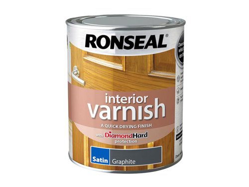 RSLIVSGR750 Ronseal Interior Varnish Quick Dry Satin Graphite 750ml