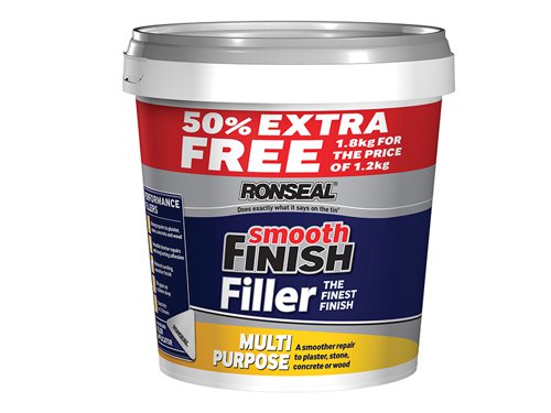 Ronseal Smooth Finish Multipurpose Wall Filler Ready Mixed 1.2kg +50%
