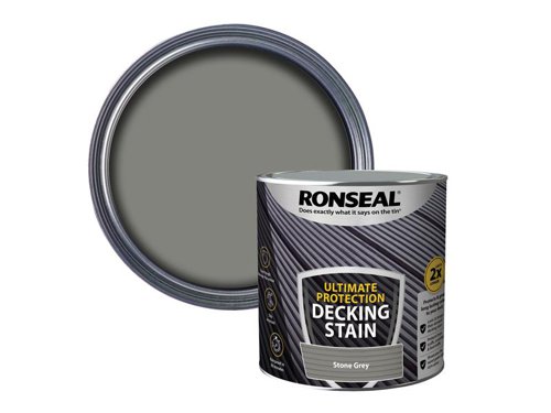 RSLNUDSSG25L Ronseal Ultimate Protection Decking Stain Stone Grey 2.5 litre