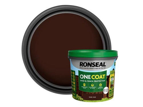 Ronseal One Coat Shed & Fence Protector Dark Oak 5L 10800