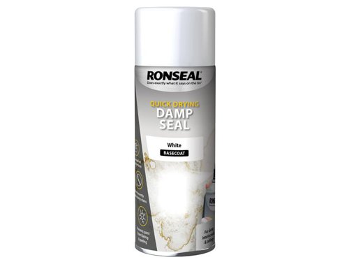 RSLQDDSAW400 Ronseal Quick Dry Damp Seal Aerosol White 400ml