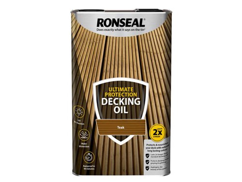 RSLUDOT5L Ronseal Ultimate Protection Decking Oil Teak 5 litre