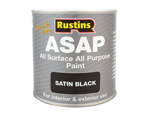 RUSASAPB1L Rustins ASAP Paint Black 1 Litre