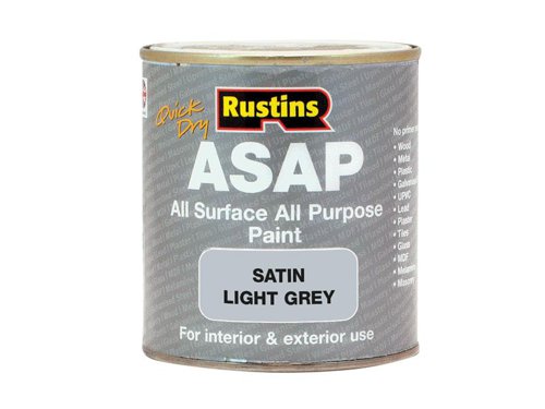 RUSASAPLG500 Rustins ASAP Paint Light Grey 500ml