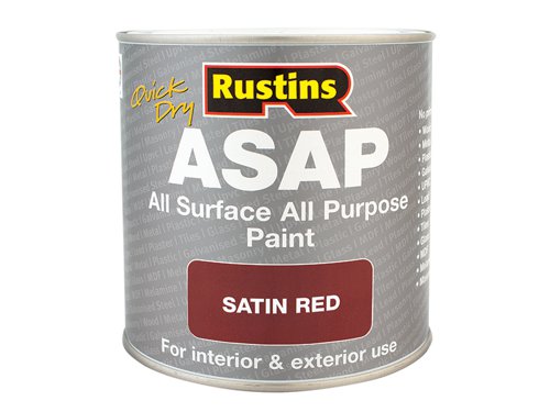 RUSASAPR250 Rustins ASAP Paint Red 250ml