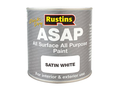 RUSASAPW1L Rustins ASAP Paint White 1 Litre